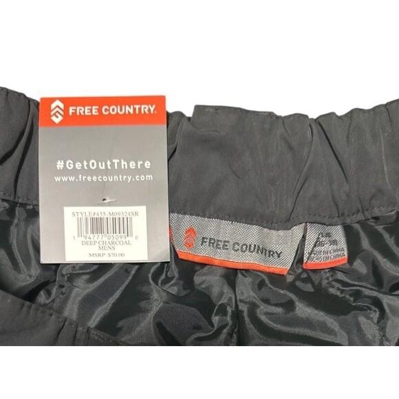 Free Country Men’s Ski Pants Large Black Snowboard Snow Winter Waterproof NWT - Picture 3 of 5